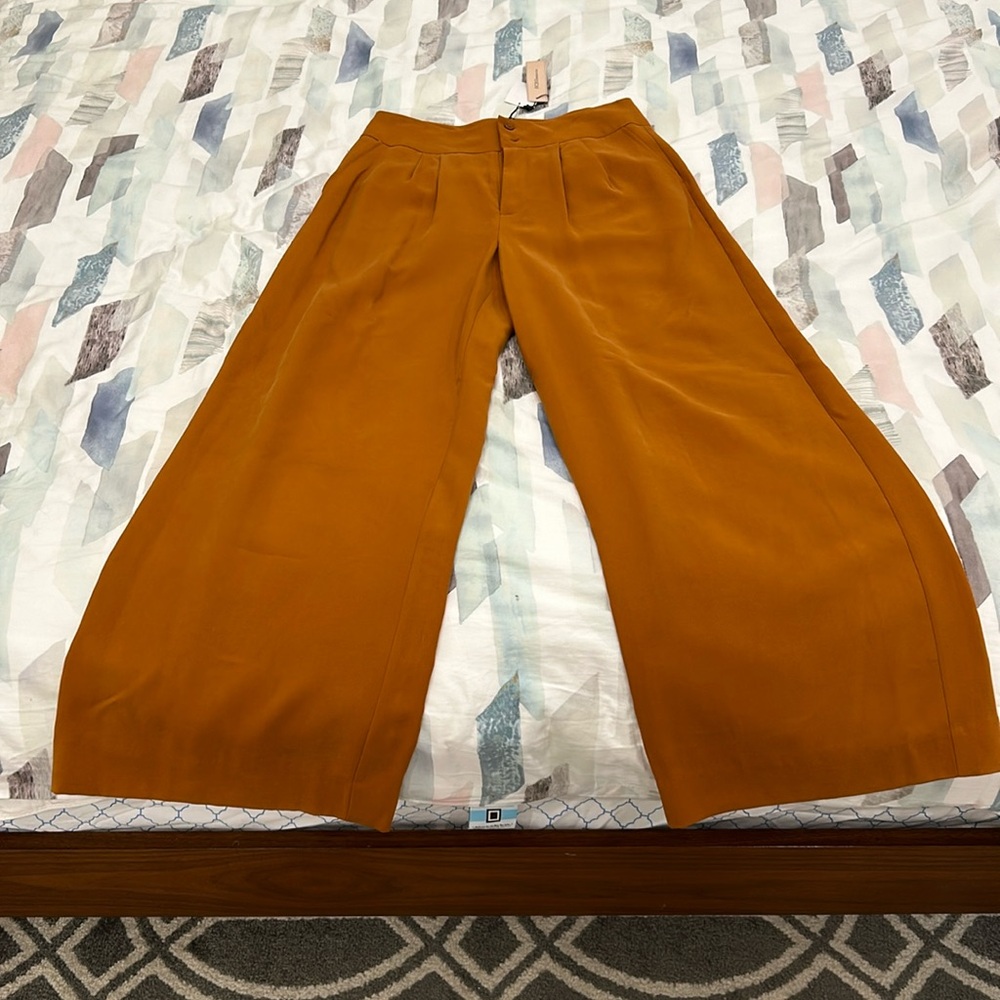 Wide leg trouser pants